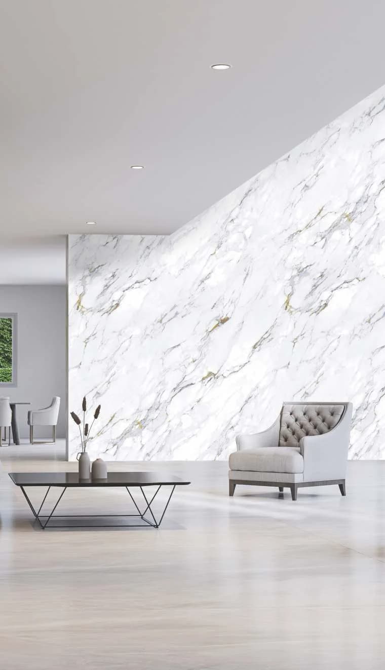 Artis laminate surfaces — marble living and reception space