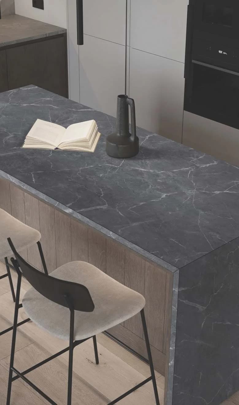 Artis laminate surfaces — marble-applied kitchen furniture