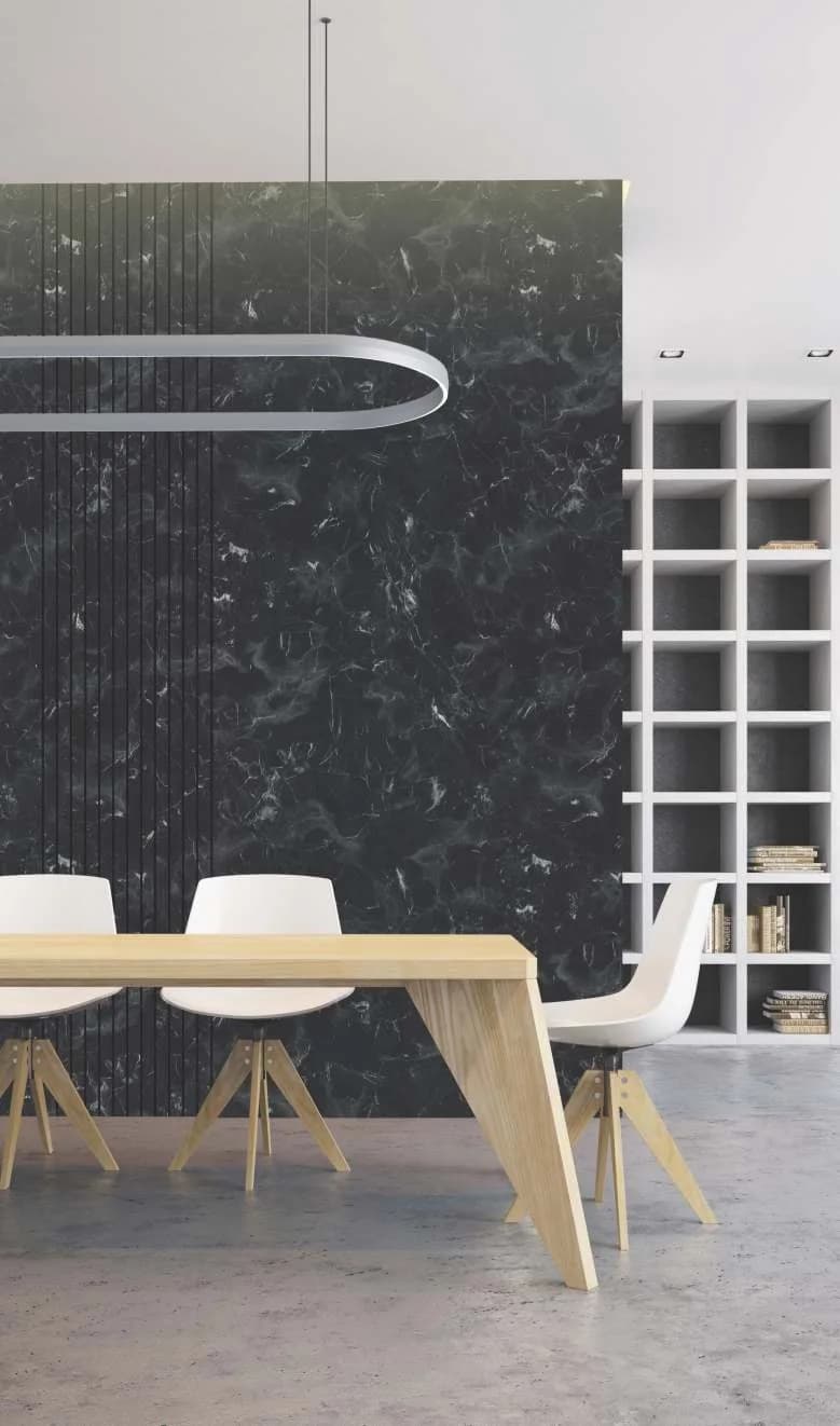 Artis laminate surfaces — marble office and reception interior
